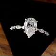 thumbnail image 1 of 14K White Gold Plated 2Ct pear Cut Lab-Created Diamond Women Wedding Ring, 1 of 4