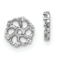 thumbnail image 1 of 14K White Gold Plated AA Diamond Earring Jackets, 1 of 5