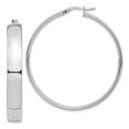 thumbnail image 1 of 14K White Gold Plated High Polished 7mm Hoop Earrings, 1 of 7