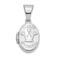 thumbnail image 1 of 14K White Gold Plated Little Princess 16mm Oval Locket Pendant, 1 of 7