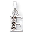 thumbnail image 1 of 14K White Gold Polished .01ct Diamond Initial E Charm, 1 of 2