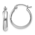 thumbnail image 1 of 14K White Gold Polished 3.5 mm Hoop Earrings, 1 of 1