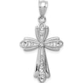 thumbnail image 1 of 14K White Gold Polished D/C Fancy Cross Pendant (31.63 X 17.19) Made In United States k6270, 1 of 6