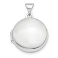 thumbnail image 1 of 14K White Gold Polished Domed 16 mm Round Locket Pendant, 1 of 1