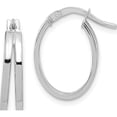 thumbnail image 1 of 14K White Gold Polished Double Hoops (19.4 X 14) Made In Italy tf1288w, 1 of 5