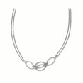 thumbnail image 1 of FJC Finejewelers 14k White Gold Polished Double Strand Link Necklace, 1 of 2