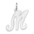 thumbnail image 1 of 14K White Gold Polished Fancy Initial Letter M Charm, 1 of 4