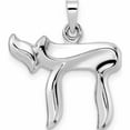 thumbnail image 1 of 14K White Gold Polished Hollow Chai Symbol Pendant (22 X 19.82) Made In United States -Jewelry By Sweet Pea, 1 of 7