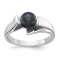 thumbnail image 1 of 14K White Gold Polished Pearl Mounting Ring, Size 6, 1 of 1