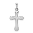 thumbnail image 1 of 14K White Gold Polished Rounded Cross Pendant, 1 of 1