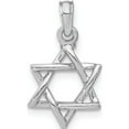 thumbnail image 1 of 14K White Gold Polished Star Of David Charm Made In United States k8356w, 1 of 5