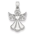 thumbnail image 1 of 14K White Gold Polished and Textured Guardian Angel with Heart Pendant D4420W, 1 of 3