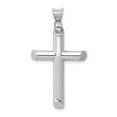 thumbnail image 1 of 14K White Gold Polished Tube Cross Pendant, 1 of 1
