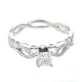 thumbnail image 1 of 14K White Gold Princess Cut Diamond Engagement Ring Infinity Sides 1.20ctw, 1 of 3