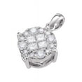 thumbnail image 1 of 14K White Gold Princess Diamond Soliel Fine Necklace Pendant 1/2 Ctw., 1 of 2