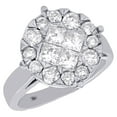thumbnail image 1 of 14K White Gold Princess & Round Cut Diamond Soleil Engagement Ring 2.00 Ct., 1 of 5