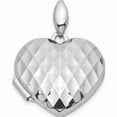 thumbnail image 1 of 14K White Gold Quilted Texture 18mm Heart Locket (25.75 X 19) Made In China -Jewelry By Sweet Pea, 1 of 8