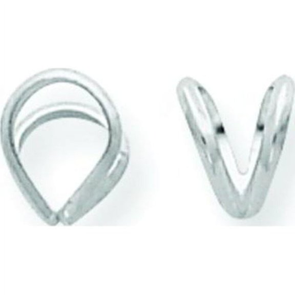 14K White Gold Rabbit Ear Bail