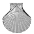 thumbnail image 1 of 14K White Gold Reversible Shell Pendant - 40 mm, 1 of 2