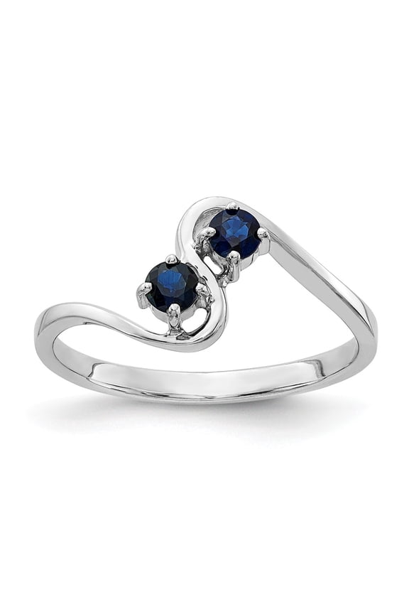 14K White Gold Ring Band 1 mm Gemstone Mounting, Size 9