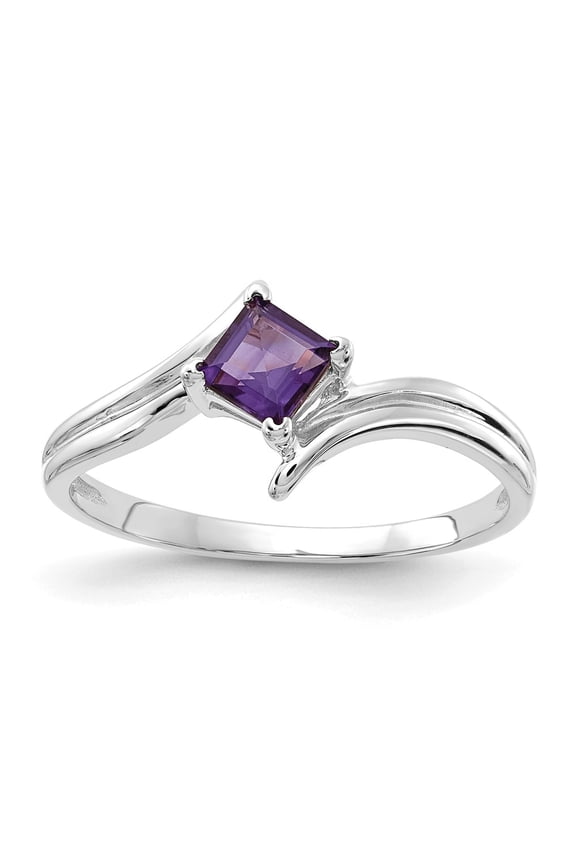 14K White Gold Ring Band 1 to 2 mm (tapered) Gemstone Mounting, Size 8