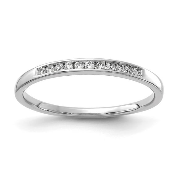 14K White Gold Ring Band 11-Stone Lab Grown Diamond SI1 SI2, G H I, Channel