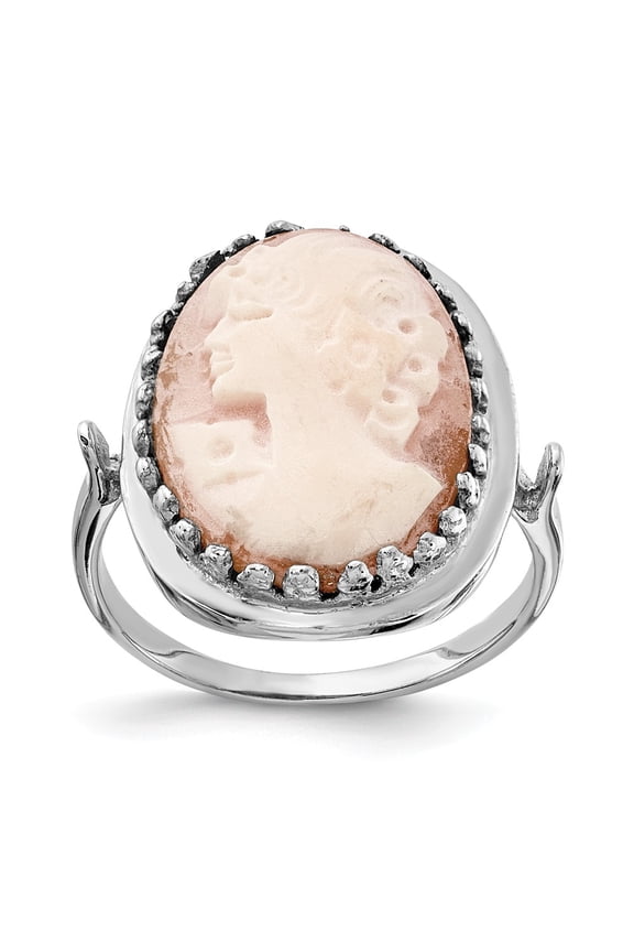 14K White Gold Ring Band 2 mm Gemstone Mounting, Size 6