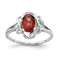 thumbnail image 1 of 14K White Gold Ring Band 2 mm Polished 7x5 Oval Gemstone Mounting, 1 of 4