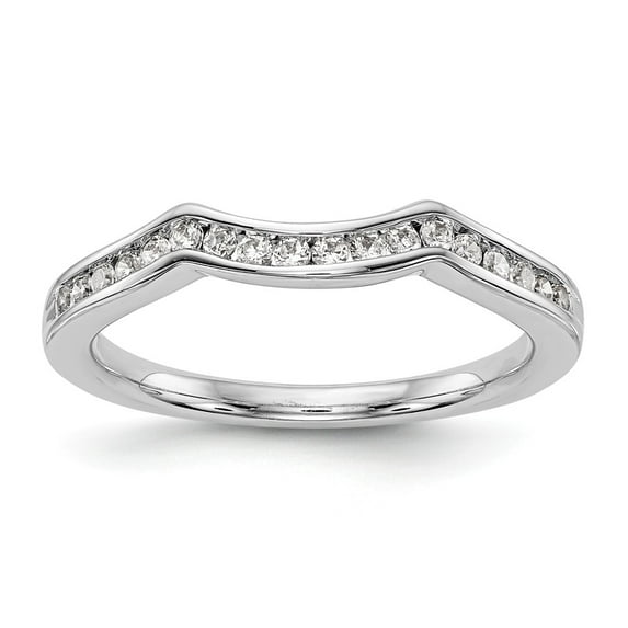 14K White Gold Ring Band Diamond, Lab Grown Round Diamond SI1 SI2, G H I, Wedding , Size 5