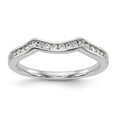 thumbnail image 1 of 14K White Gold Ring Band Diamond, Lab Grown Round Diamond SI1 SI2, G H I, Wedding , Size 8, 1 of 1