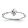 thumbnail image 1 of 14K White Gold Ring Band Diamond Round Polished AA, Size 6, 1 of 3