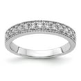 thumbnail image 1 of 14K White Gold Ring Band Diamond Round, Size 9, 1 of 3