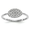thumbnail image 1 of 14K White Gold Ring Band Diamond center Stone Mounting Round, Size 5, 1 of 5