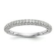 thumbnail image 1 of 14K White Gold Ring Band Engagement Peg Set Diamond Round, Size 8, 1 of 7