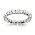 thumbnail image 1 of 14K White Gold Ring Band Eternity Diamond Lab Grown Round, Size 5, 1 of 4