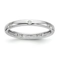 thumbnail image 1 of 14K White Gold Ring Band Eternity Diamond Round 1 10CT Polished Bezel Set , Size 8, 1 of 6