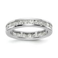 thumbnail image 1 of 14K White Gold Ring Band Eternity Diamond Round Polished 1.5ct Channel, 1 of 2