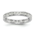 thumbnail image 1 of 14K White Gold Ring Band Eternity Diamond Round Polished 1ct Channel Set , Size 7, 1 of 5