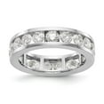 thumbnail image 1 of 14K White Gold Ring Band Eternity Diamond Round Polished 3ct Channel Set, 1 of 5