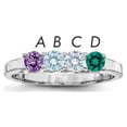 thumbnail image 1 of 14K White Gold Ring Band Family & Mother's Customize Stones Round, 1 of 4