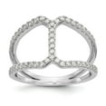 thumbnail image 1 of 14K White Gold Ring Band Fashion Diamond, Lab Grown Round, Size 6, 1 of 8