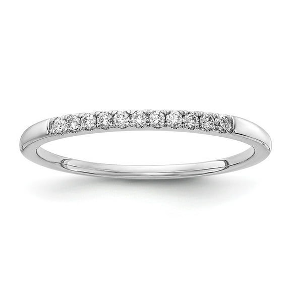 14K White Gold Ring Band Lab Grown Diamond SI1 SI2, G H I, 1 10ct Wedding , Size 8