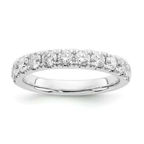 14K White Gold Ring Band Lab Grown Diamond SI1 SI2, G H I, 1ct Wedding , Size 5