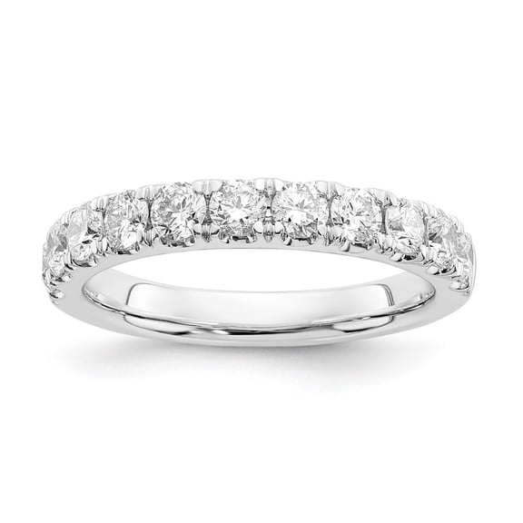 14K White Gold Ring Band Lab Grown Diamond SI1 SI2, G H I, 1ct Wedding , Size 6