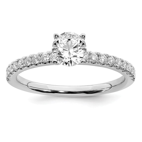 14K White Gold Ring Band Lab Grown Diamond SI1 SI2, G H I, Engagement