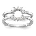 thumbnail image 1 of 14K White Gold Ring Band Lab Grown Diamond SI1 SI2, G H I, Guard, Size 8, 1 of 1