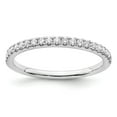thumbnail image 1 of 14K White Gold Ring Band Lab Grown Diamond SI1 SI2, G H I, Wedding , Size 9, 1 of 1