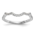 thumbnail image 1 of 14K White Gold Ring Band Lab Grown Diamond SI1 SI2, G H I, Wedding, 1 of 1