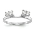 thumbnail image 1 of 14K White Gold Ring Band Lab Grown Diamond SI1 SI2, G H I, Wrap, Size 8, 1 of 1