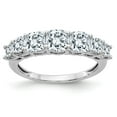 thumbnail image 1 of 14K White Gold Ring Band Moissanite Cushion D E F Pure Light, Size 7, 1 of 7